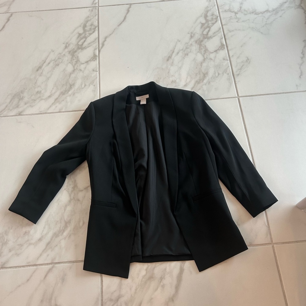 H&M Black Women's Open Blazer Jacket